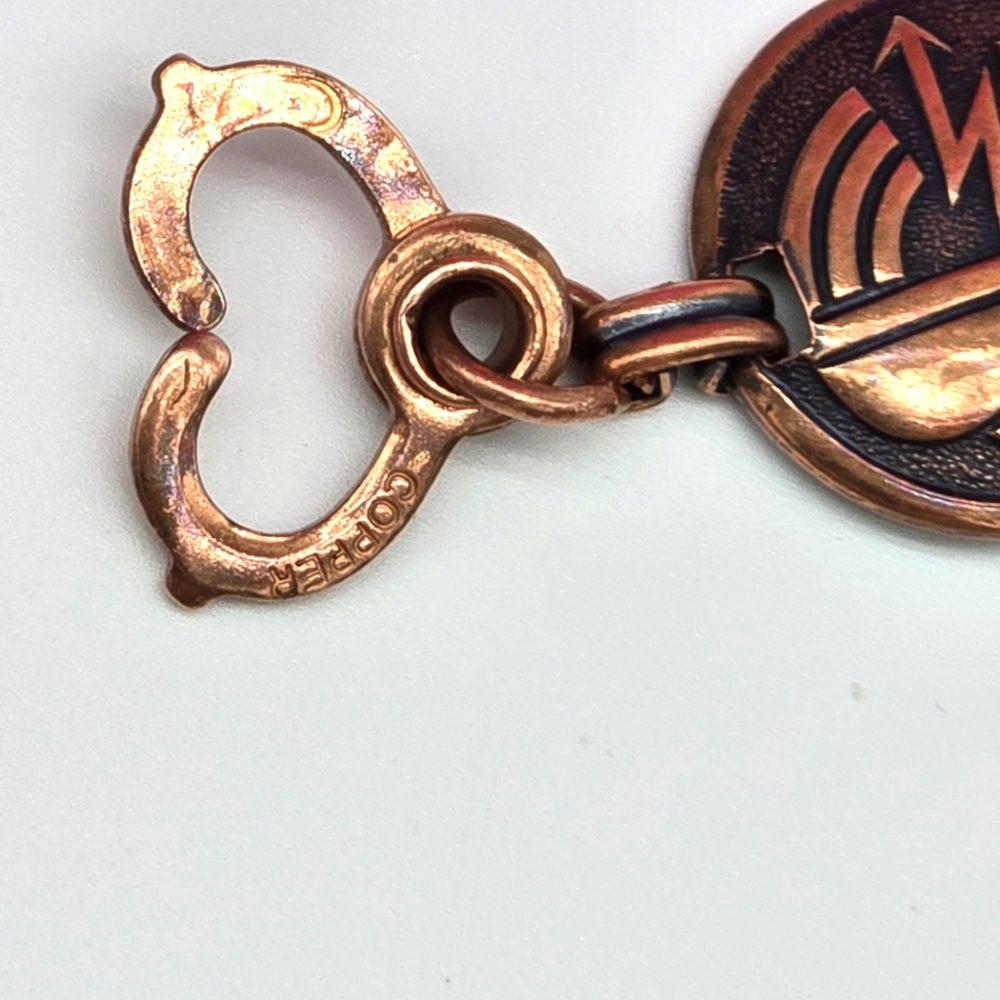 Copper Thunderstorm Cloud Lightning Bolt Link Bra… - image 5